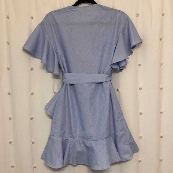 baby light blue wrap dress - Picture 2 of 5